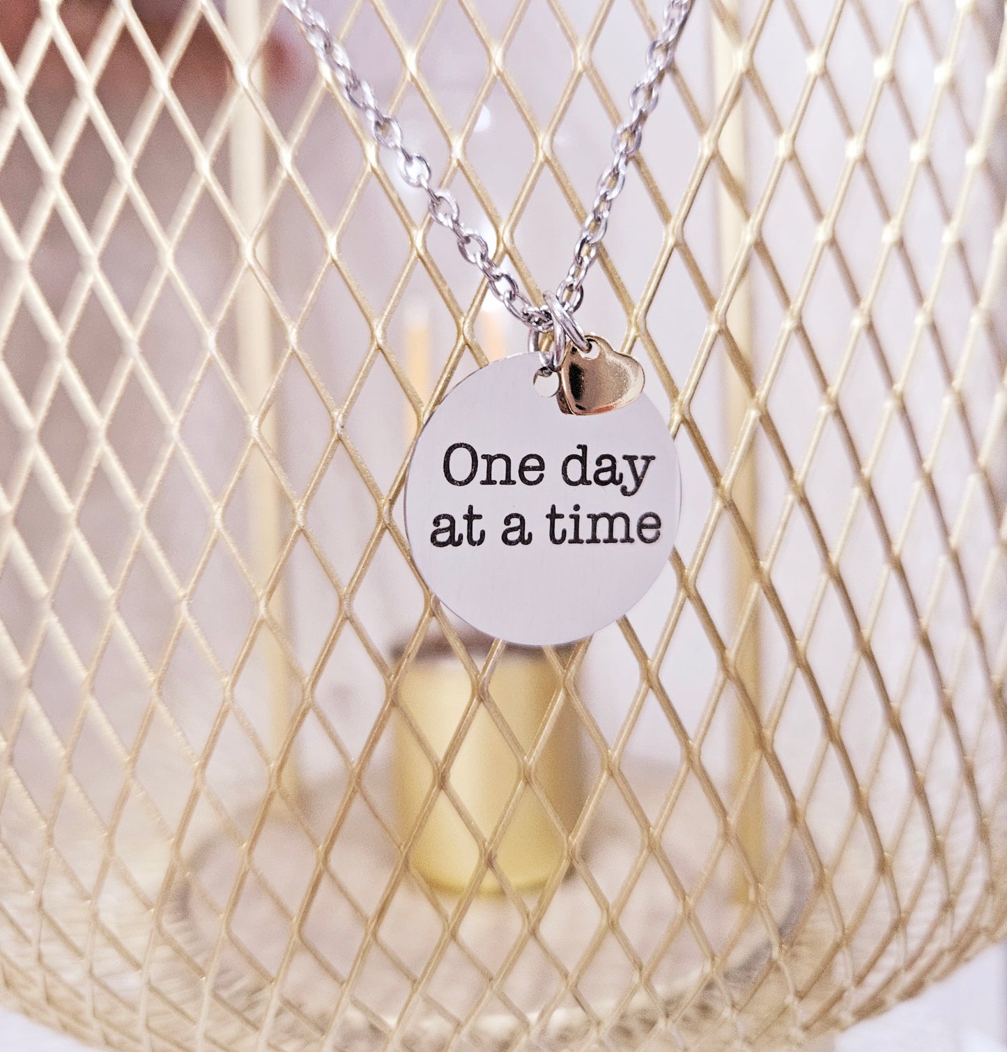 Novah Disc Necklace - One day at a time
