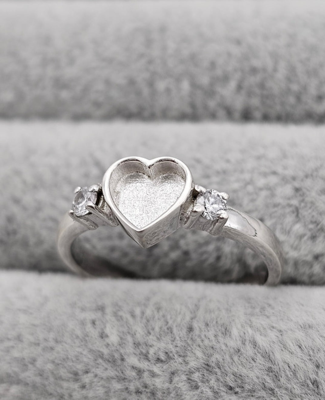 Heart Double CZ Ring