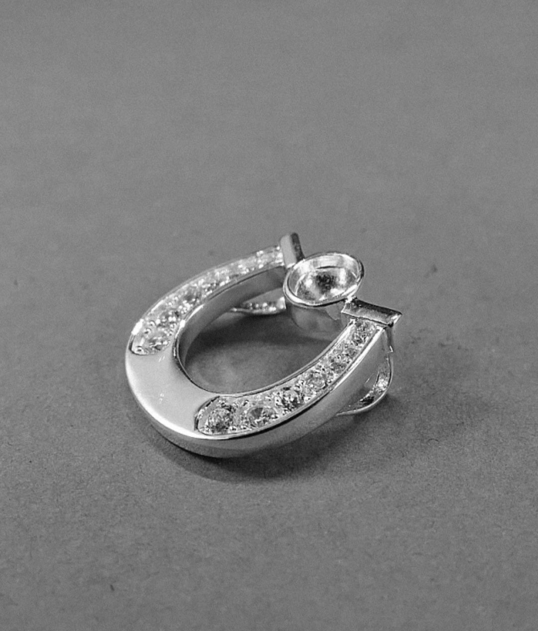 Horseshoe CZ Pendant