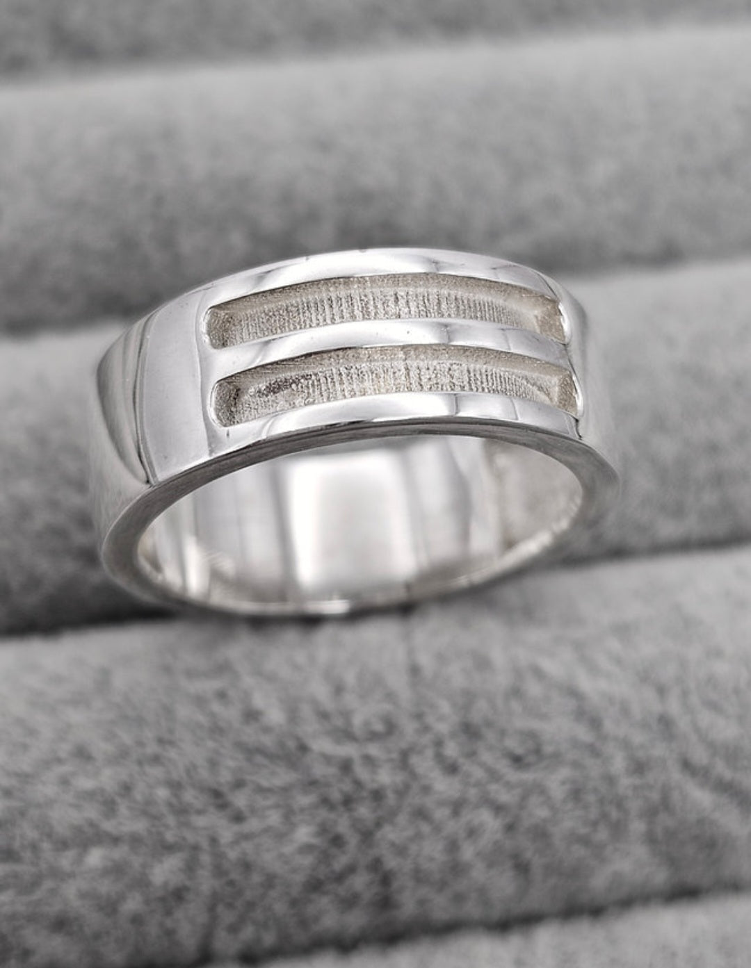 Mens Double Chanel Ring