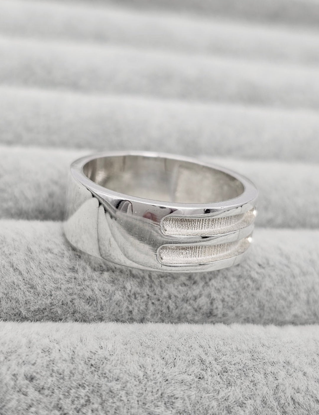 Mens Double Chanel Ring