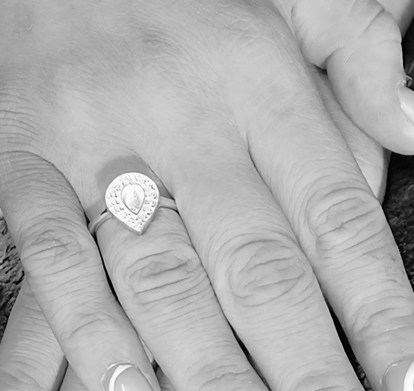 Pear CZ Ring