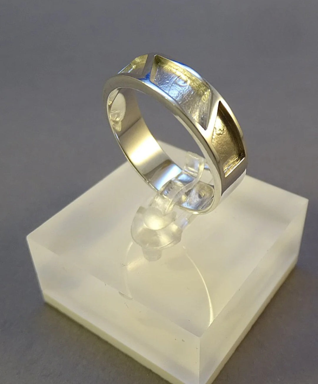 Mens Triple Chanel Ring