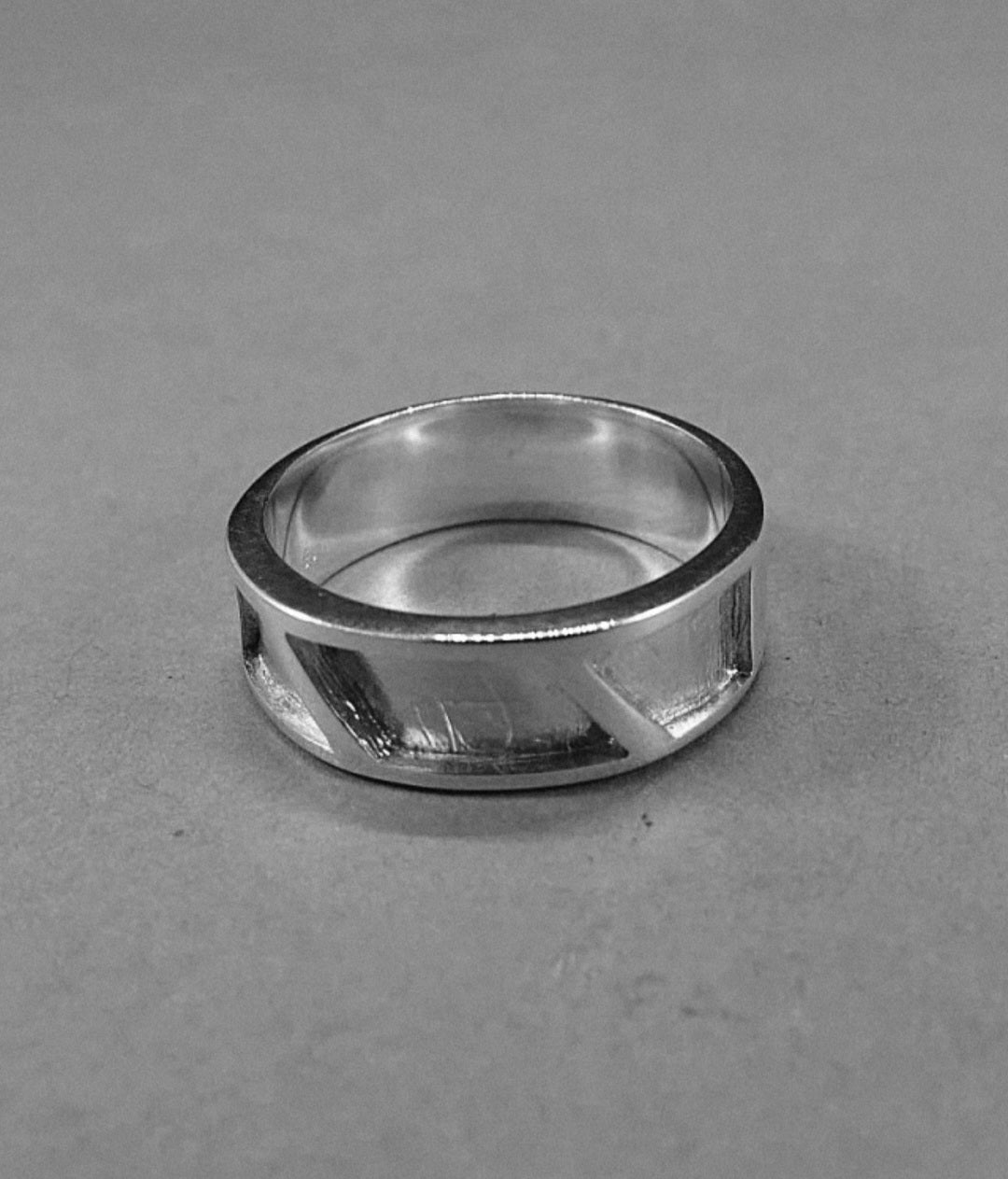 Mens Triple Chanel Ring