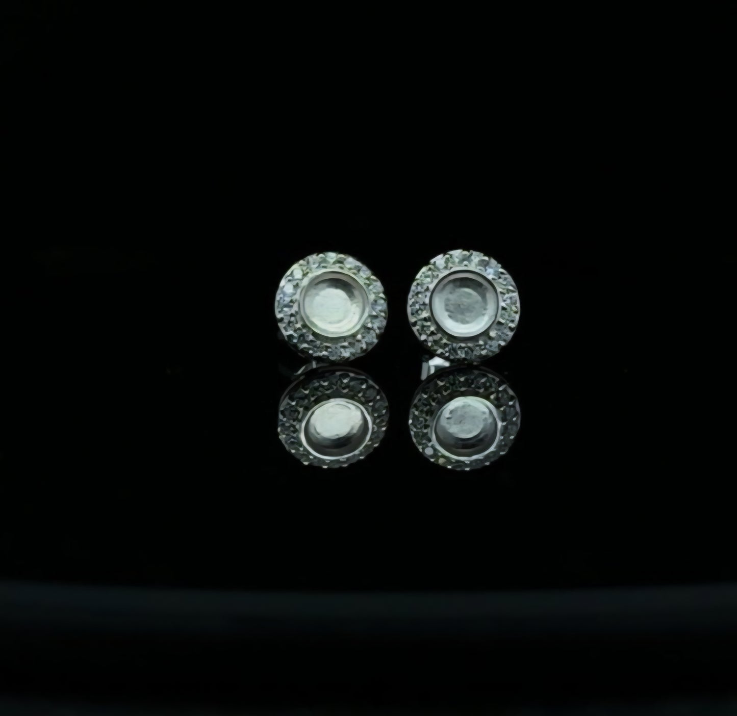 Halo CZ Earrings