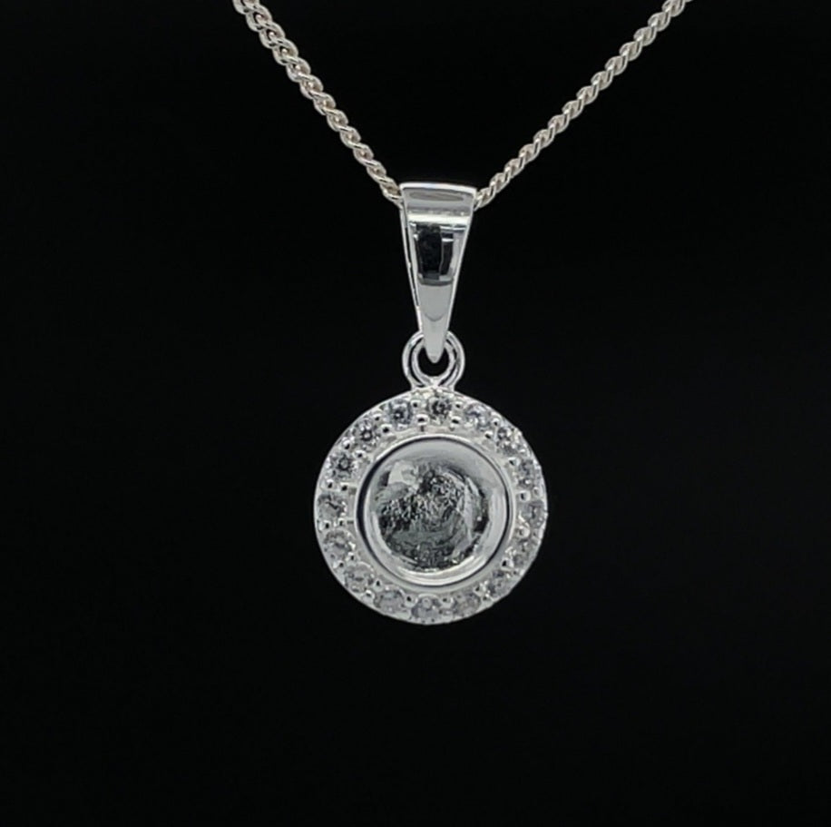 Halo CZ Pendant