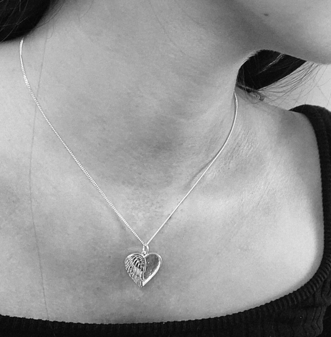 Angel Wing Heart Pendant