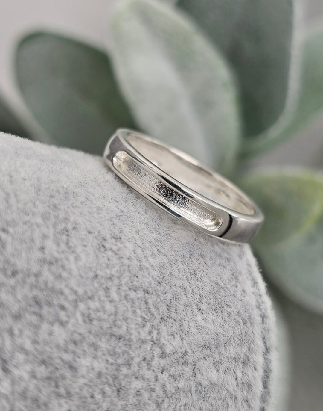 Rounded Front Face 4mm Channel Ring