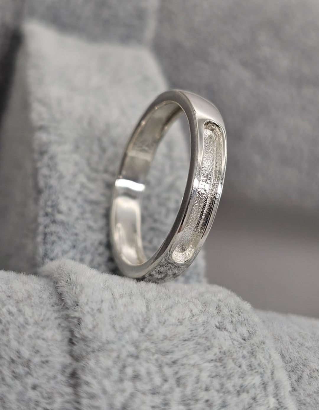 Rounded Front Face 4mm Channel Ring