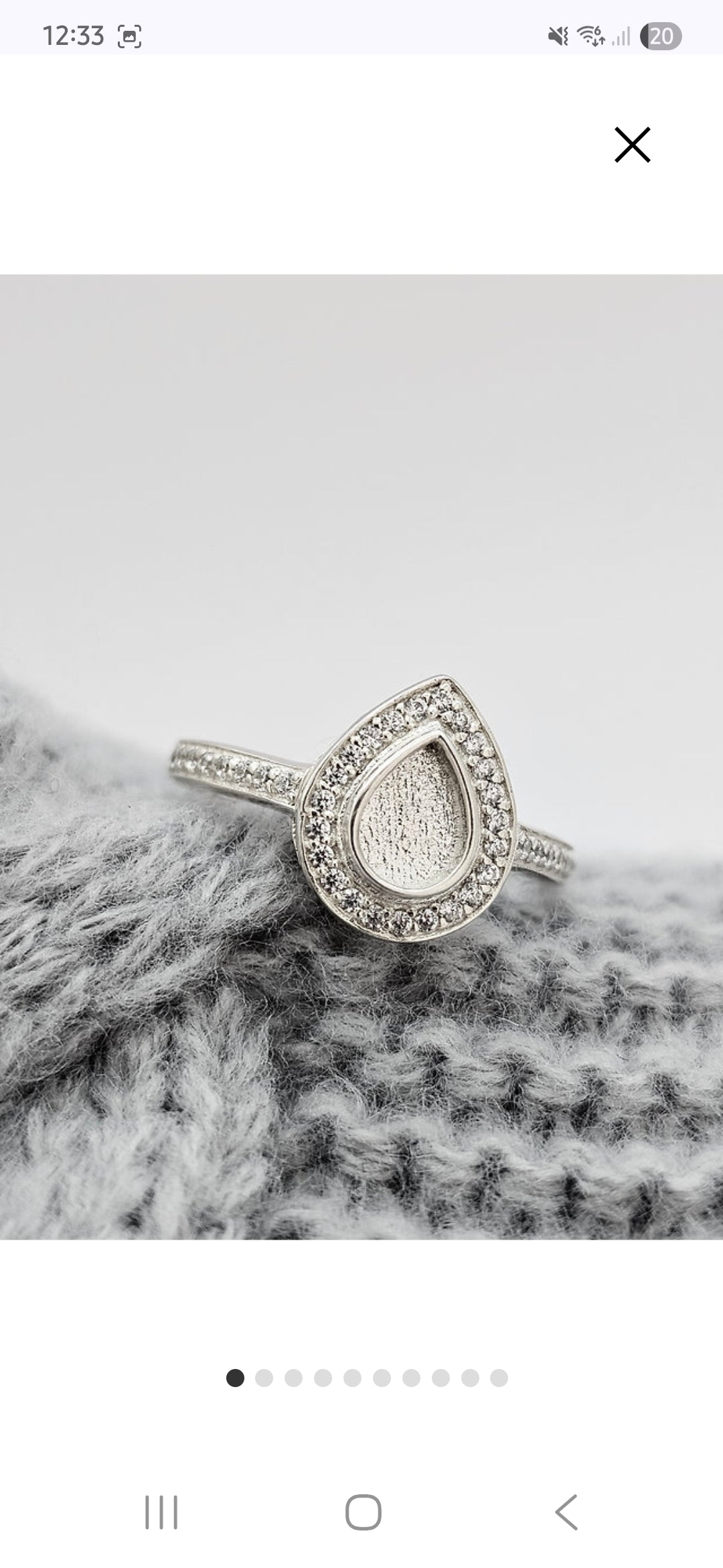 Pear Full CZ Ring