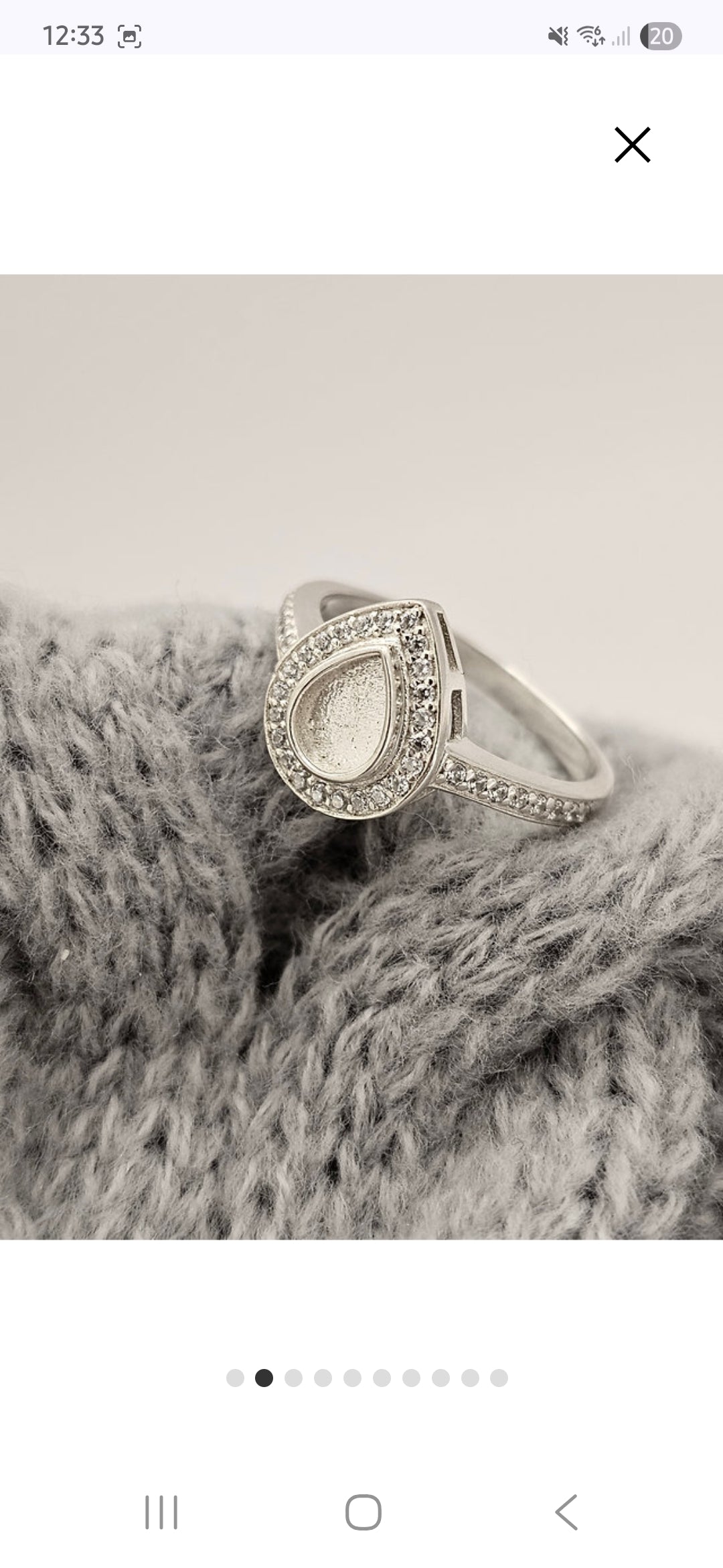 Pear Full CZ Ring