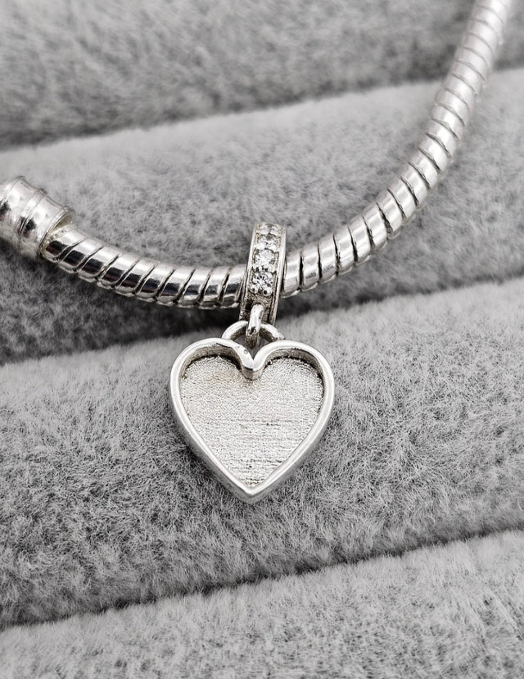Heart CZ Dangle Charm