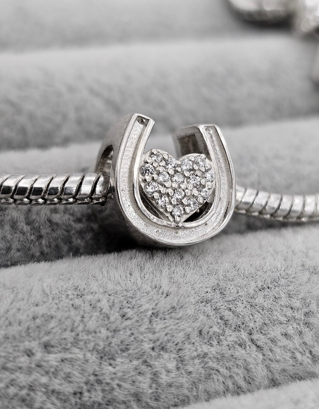 Horse Shoe CZ Charm