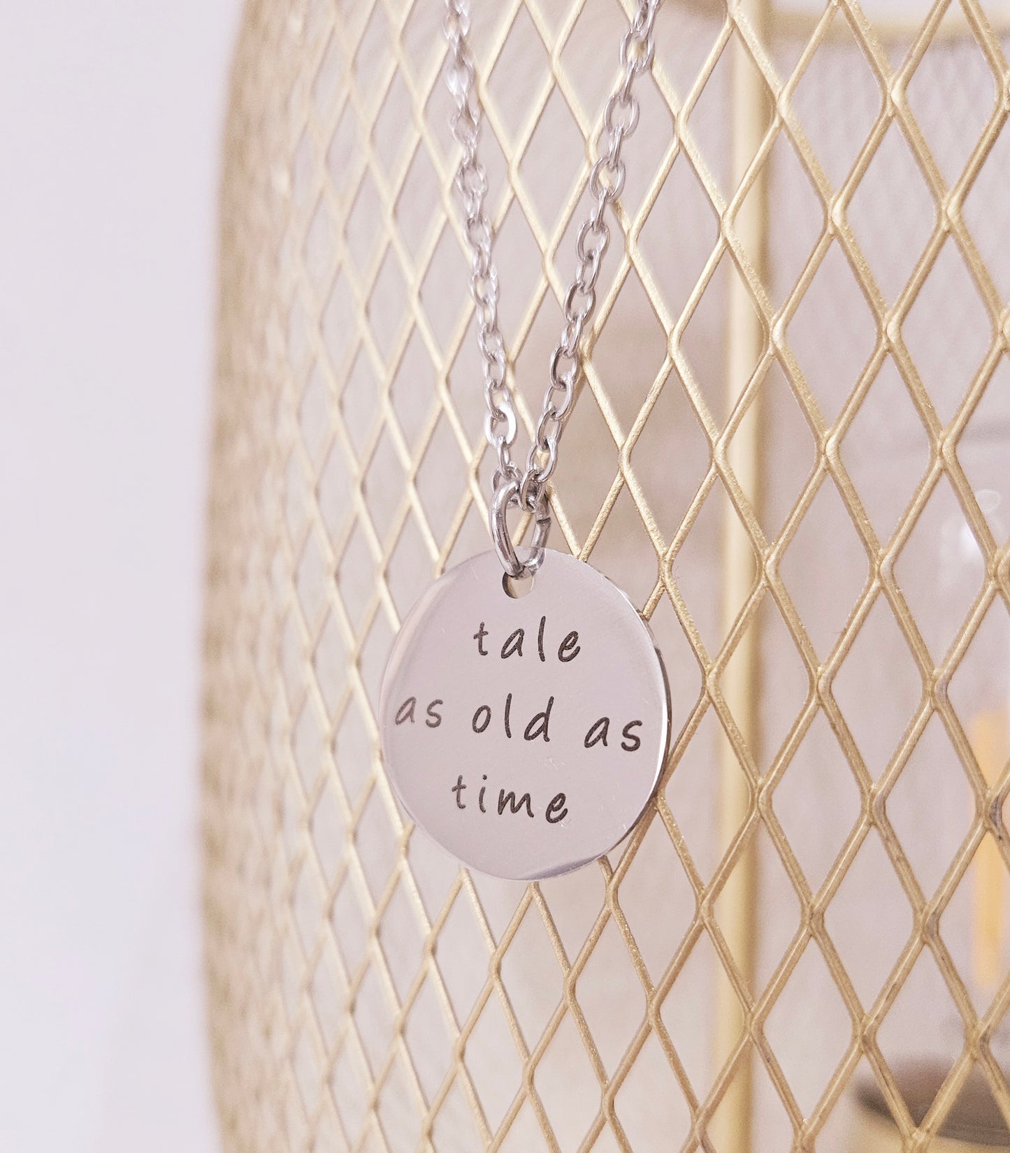 Novah Disc Necklace - Tale as old as time