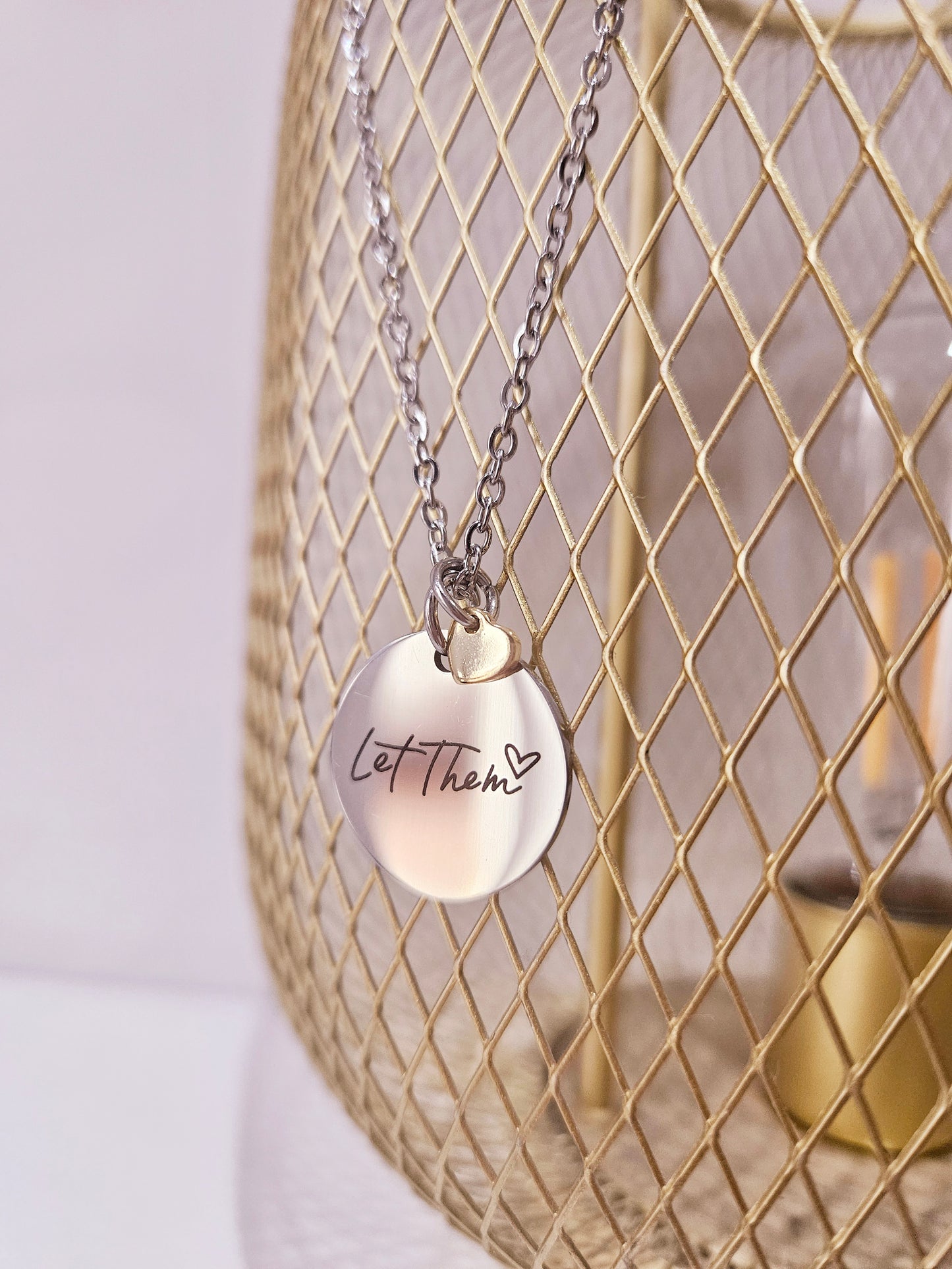Novah Disc Necklace - Let Them