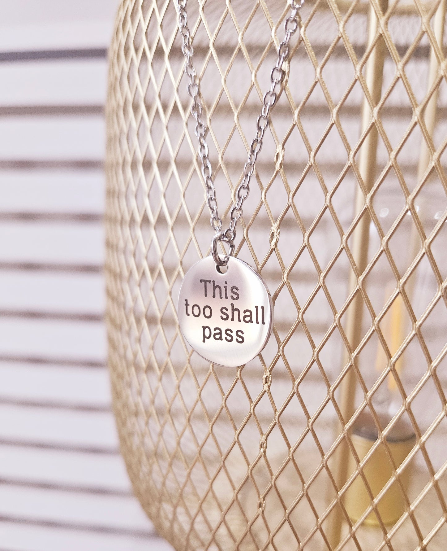 Novah Disc Necklace - This too shall pass