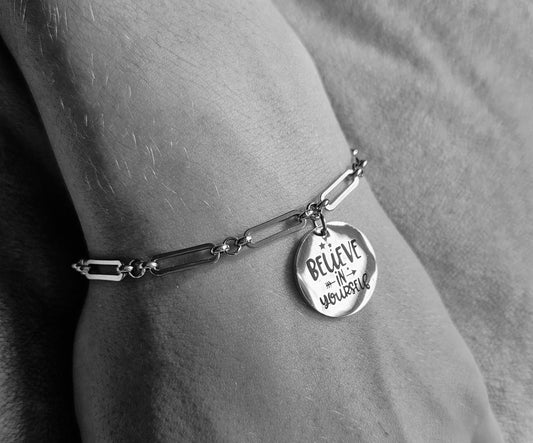 Ivy Disc Bracelet - Believe in Yourself
