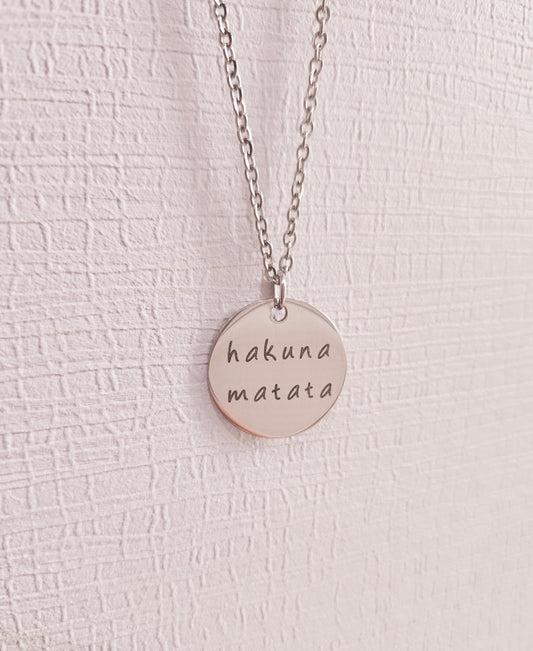 Novah Disc Necklace - Hakuna Matata