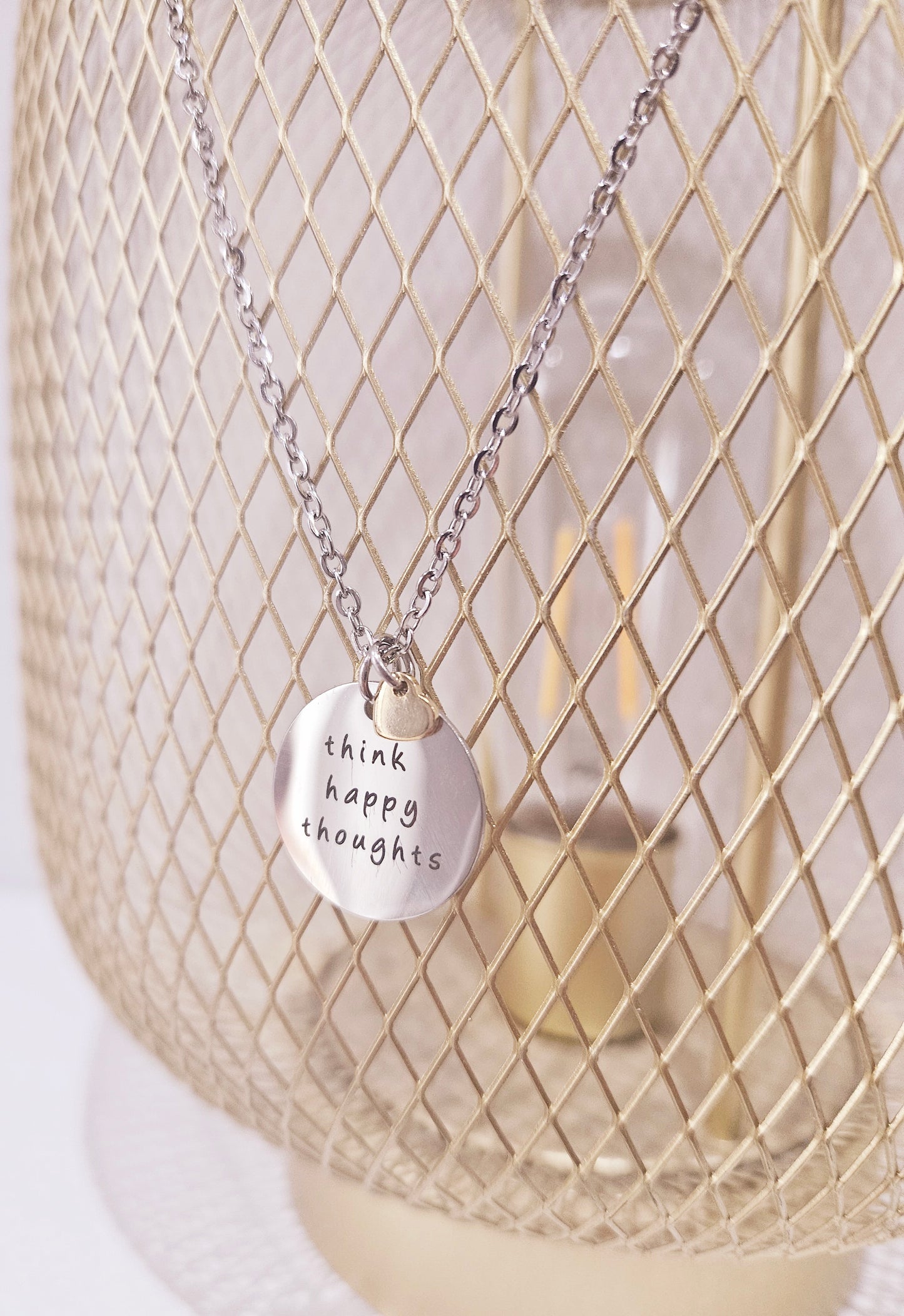 Novah Disc Necklace - Think Happy Thoughts