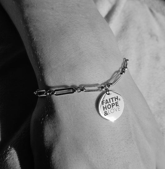 Ivy Disc Bracelet - Faith, Hope & Love
