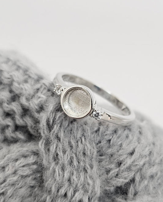 Round Double CZ Ring