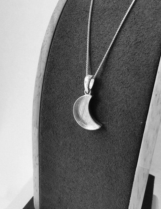 Solid Crescent Moon Pendant