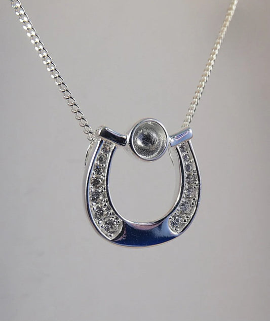 Horseshoe CZ Pendant