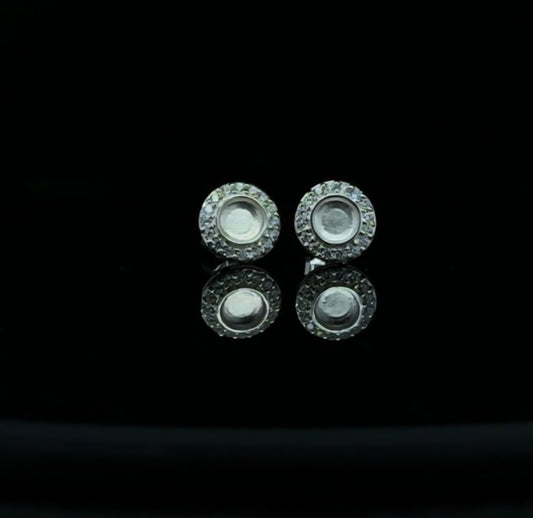 Halo CZ Earrings