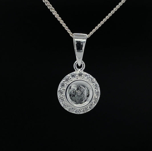 Halo CZ Pendant