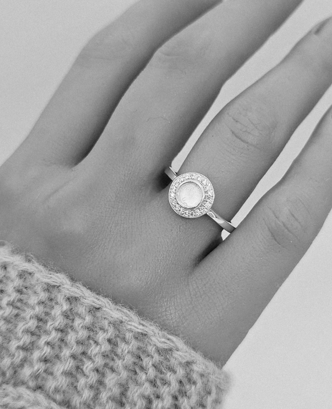 Halo CZ Ring