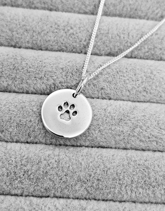 Pawprint Disc Pendant