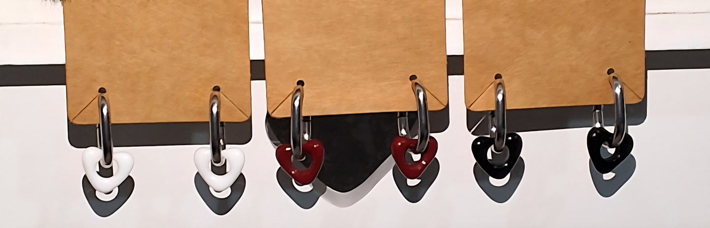 Munro Heart Hoop - Silver