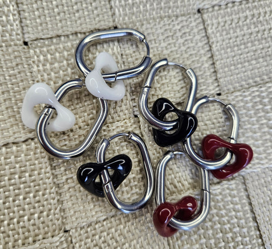 Munro Heart Hoop - Silver