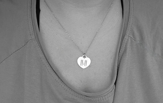 11:11 Heart Necklace